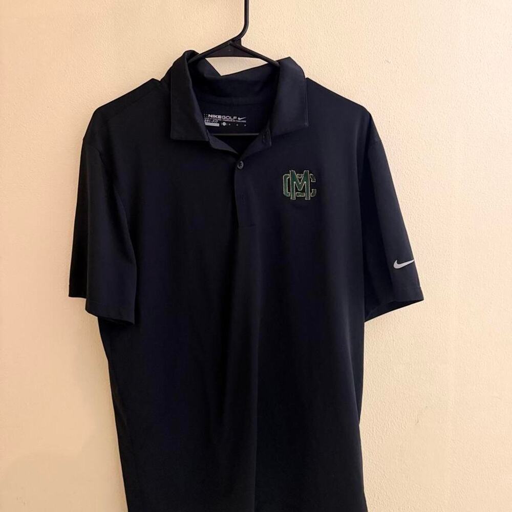 Nike black golf polo shirt